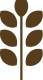 Icône stylisée d’un épi de blé brun, avec six grains disposés par paires de chaque côté d’une tige centrale verticale.
